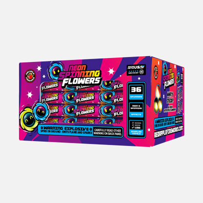 Neon Spinning Flowers™