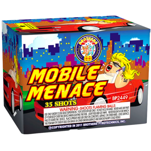 Mobile Menace 35-Shot Standard Aerial Cake | Case 12/1