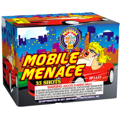 Mobile Menace 35-Shot Standard Aerial Cake | Case 12/1