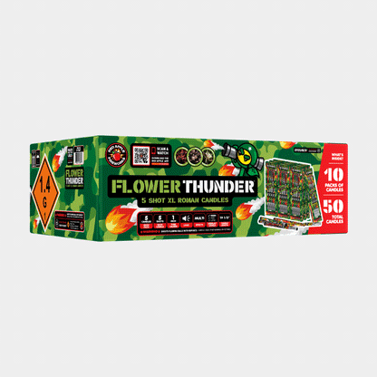 Flower Thunder 5-Shot XL Roman Candles