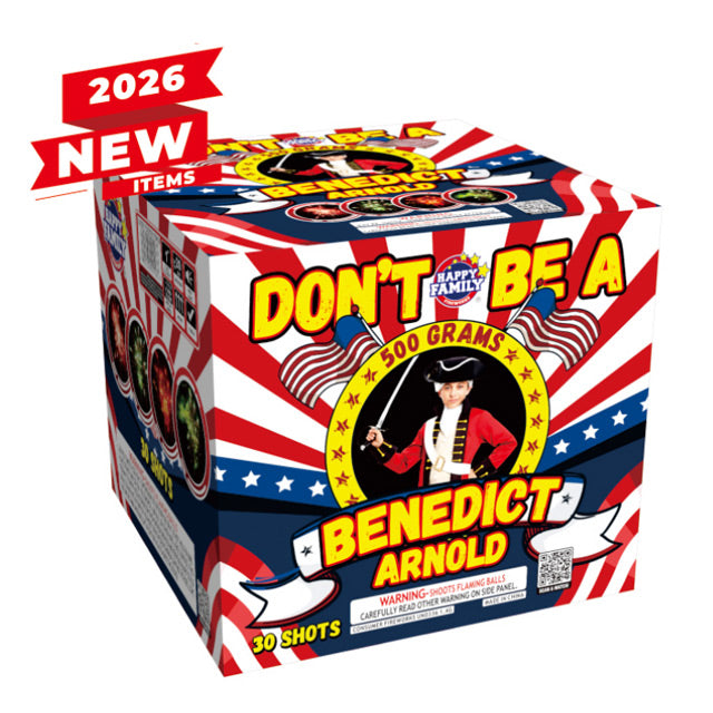 Don't Be A Benedict Arnold 30-Shot XL Aerial Cake