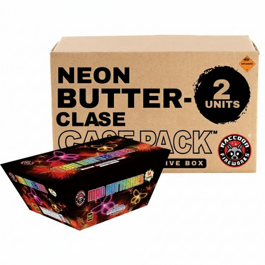 Neon Butterflies 54-Shot XL Zipper Aerial Cake