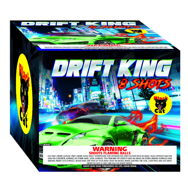 Drift King 8-Shot XL Aerial Cake – Elevated Fireworks