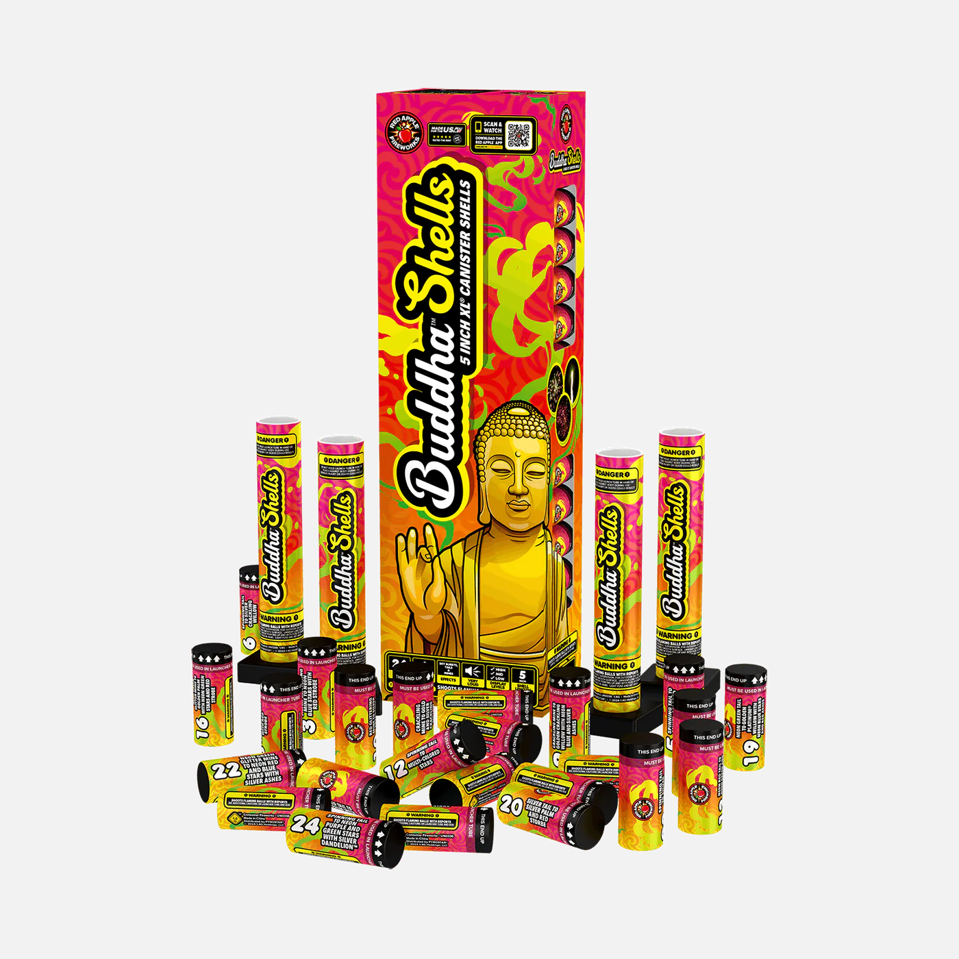Buddha 24-Shot 5 in. XL Canister Shells
