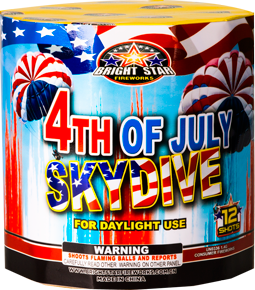 4th of July Skydive 12-Shot Standard Aerial Cake