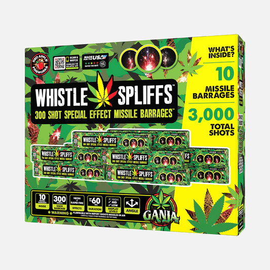Whistle Spliffs™ 300 Disparos Barrage de Misiles de Efectos Especiales™