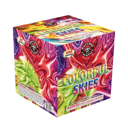 Colorful Skies 25-Shot Standard Aerial Cake | Case Pack™ 12/1