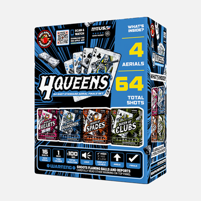 4 Queens™ 64 Shots Standard Aerial Finale Set®