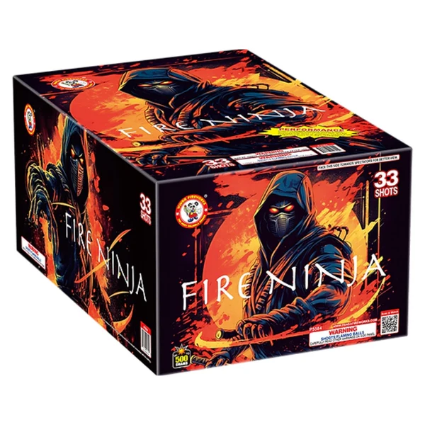 マキノピストnjsファイヤーレッド Fire Ninja 33-Shot XL Aerial Cake – Elevated Fireworks
