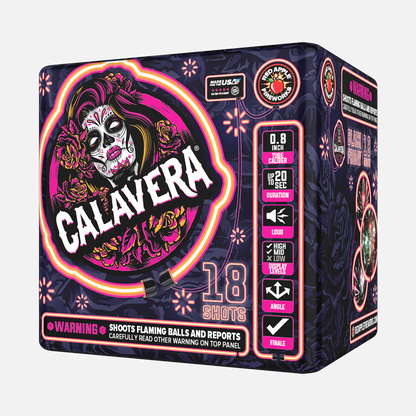 Black Friday Calavera® 18 Tiros Fuegos Artificiales Aéreos Estándar