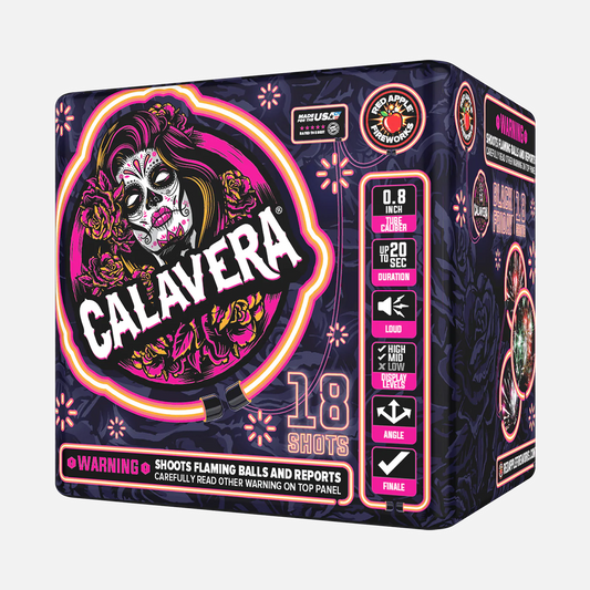Black Friday Calavera® 18 Tiros Fuegos Artificiales Aéreos Estándar