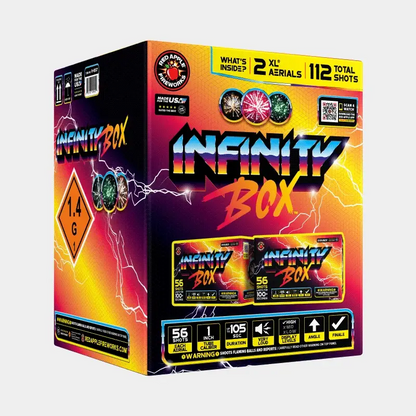 Pirotecnia aérea Infinity Box™ 56 disparos XL®