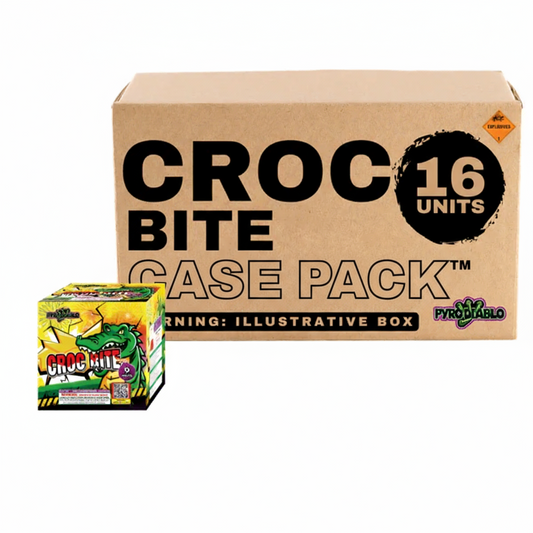Tarta Aérea Estándar de 9 Disparos Croc Bite | Caja Pack™ 16/1