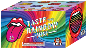 Tase The Rainbow 25-Shot V.I.P 18-Shot Large Aerial Cake Aerial Cake