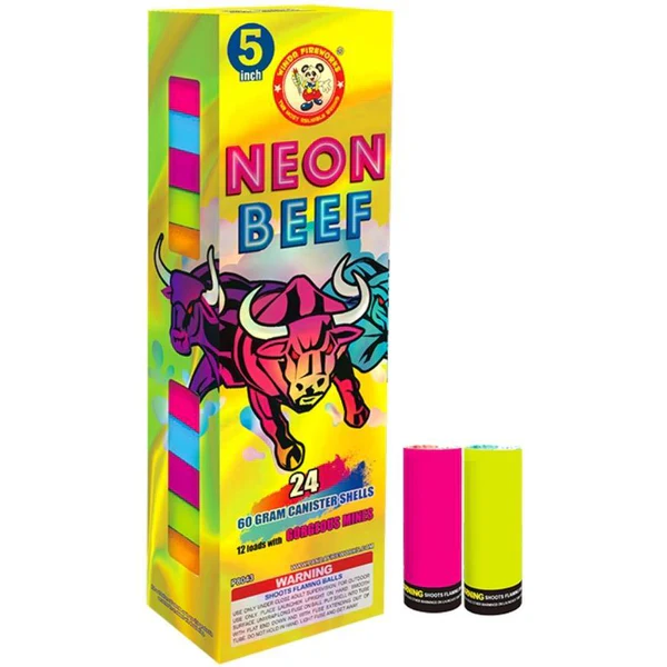 Neon Beef 24-Shot 5 in. Canister Shells