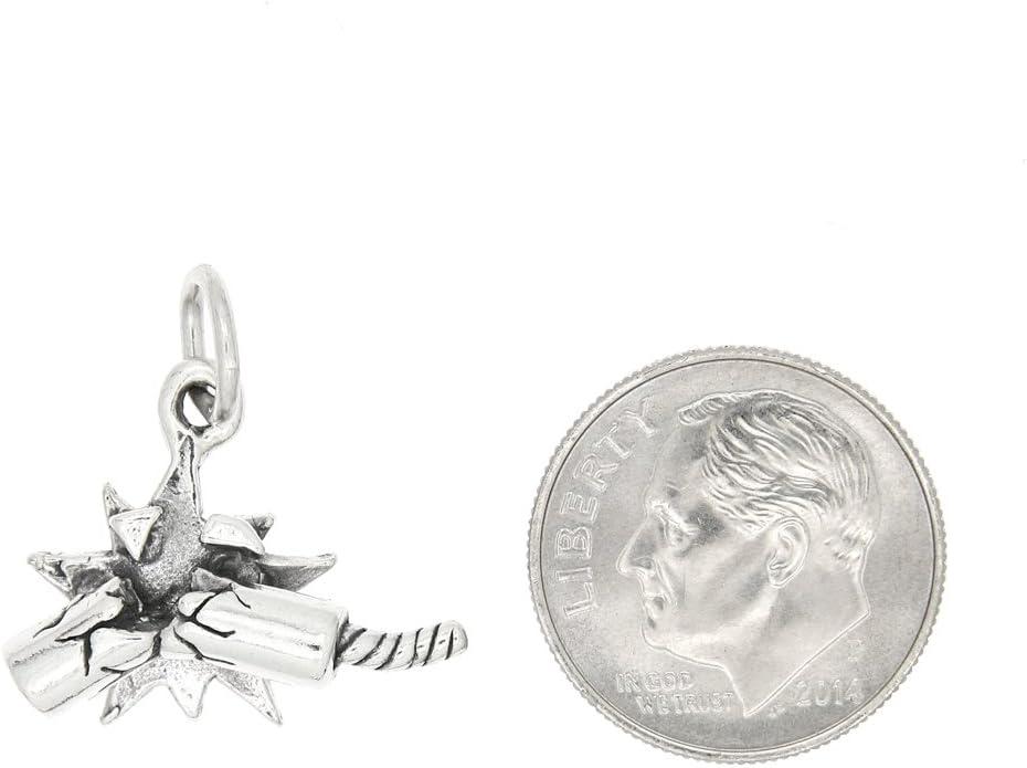 Elevated Fireworks™ Sterling Silver Oxidized Fireworks Firecracker Charm