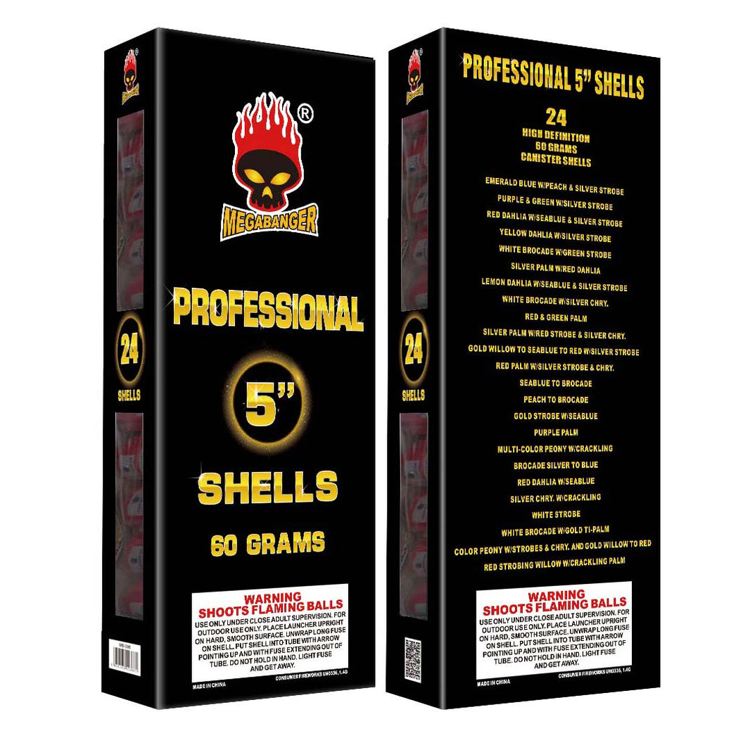 Professional 5 in. 24-Shot Canister Shell Kit