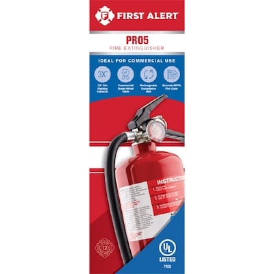 Extintor recargable comercial/residencial First Alert Pro 3-A:40-B:C