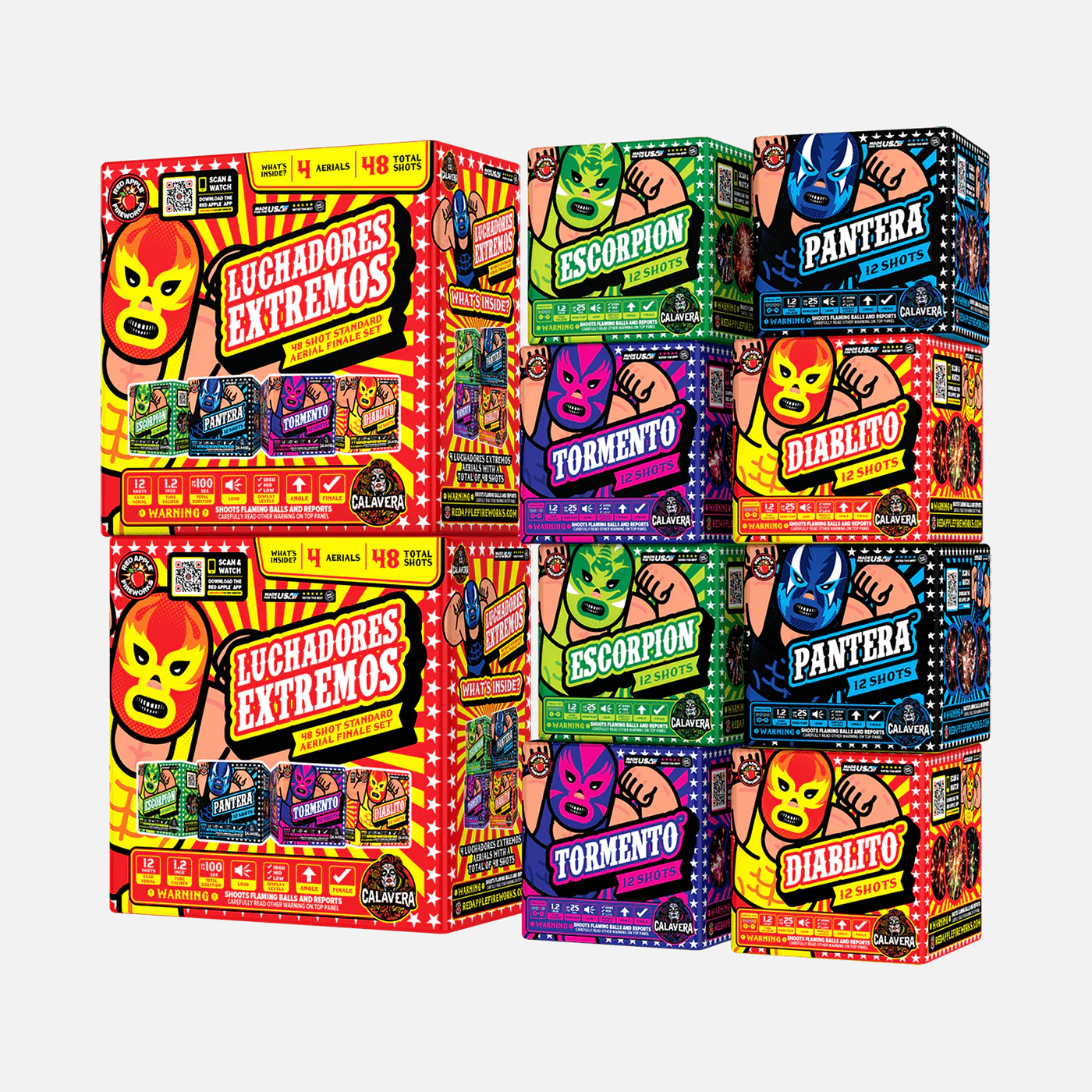 Luchadores Extremos 48-Shot Standard Aerial Finale Set