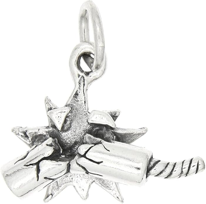 Elevated Fireworks™ Sterling Silver Oxidized Fireworks Firecracker Charm