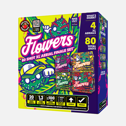 Flowers™ Set de Final de Fuegos Artificiales de 80 Disparos XL®