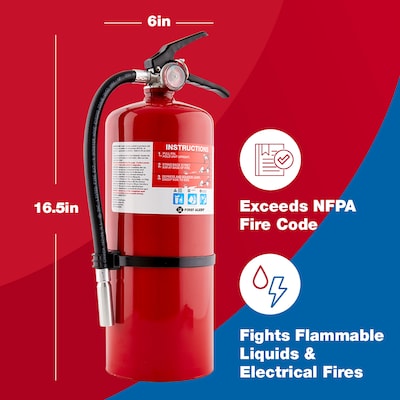 First Alert Pro 4-A:60-B:C Commercial/Residential Rechargeable Fire extinguisher