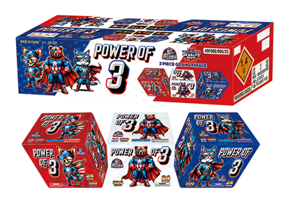 Power of 3 72-Shot XL Aerial Finale Kit