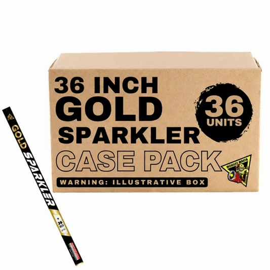 36 in. Gold Sparklers (4-Pack)