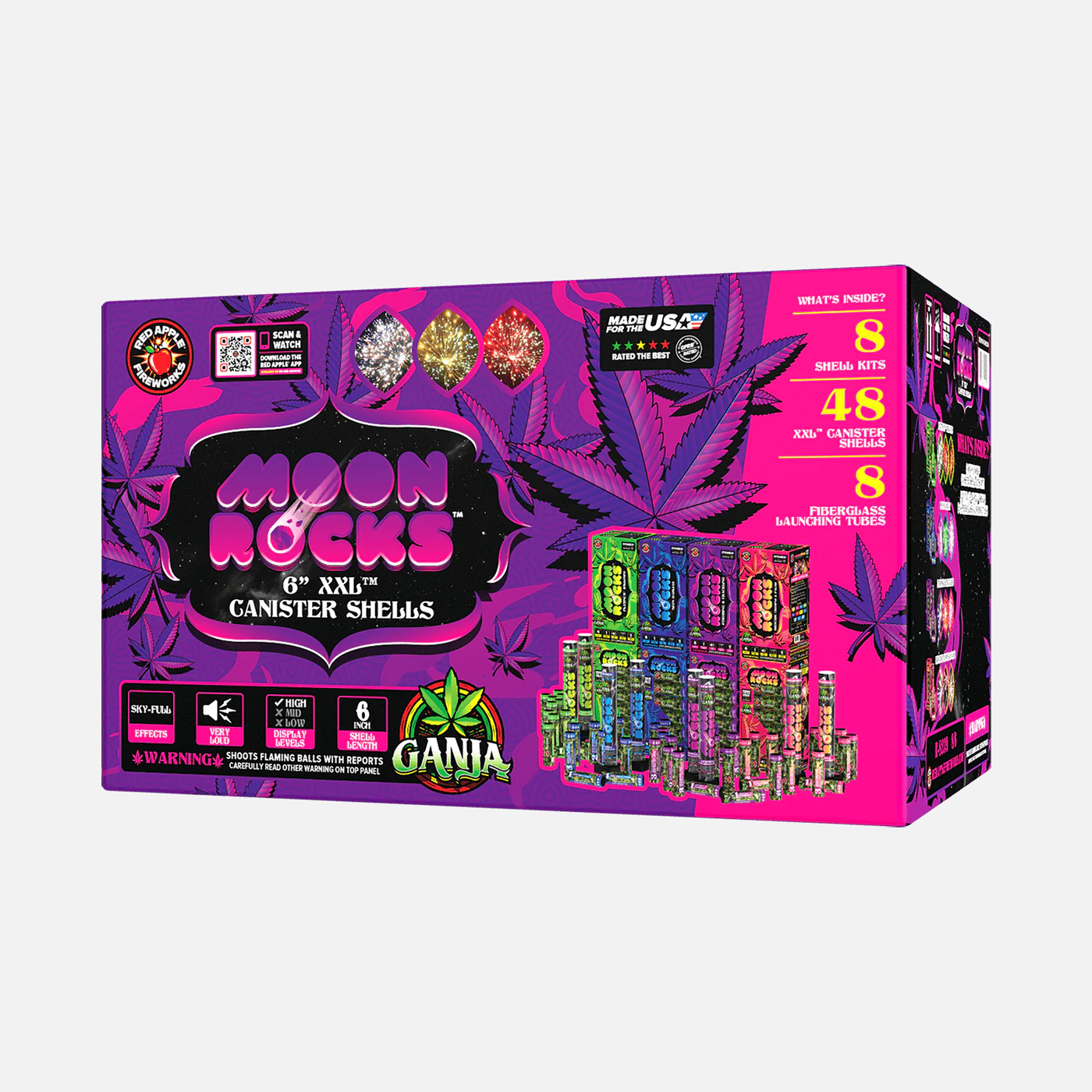 Ganja® Moon Rocks™ 6 Shot 6-Inch XXL™ Canister Shells – Elevated