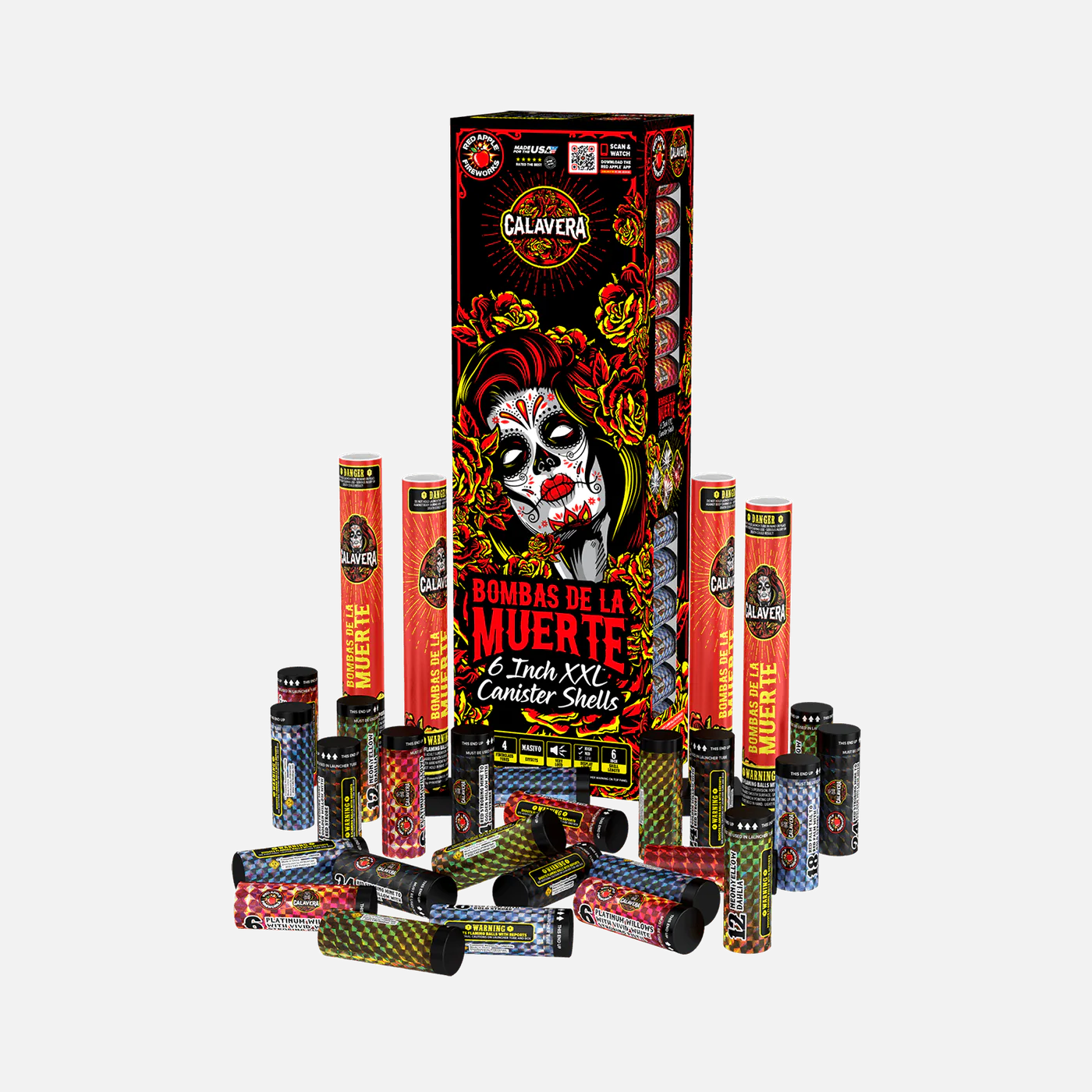 Bombas De La Muerte 24-Shot 6 in. XXL Canister Shells