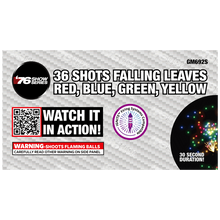 Falling Leaves RBGY (30sec) 36-Shot XL Aerial Cake