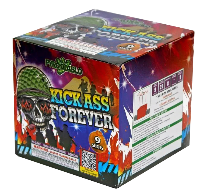 Tarta Aérea Estándar de 9 Disparos Kick Ass Forever