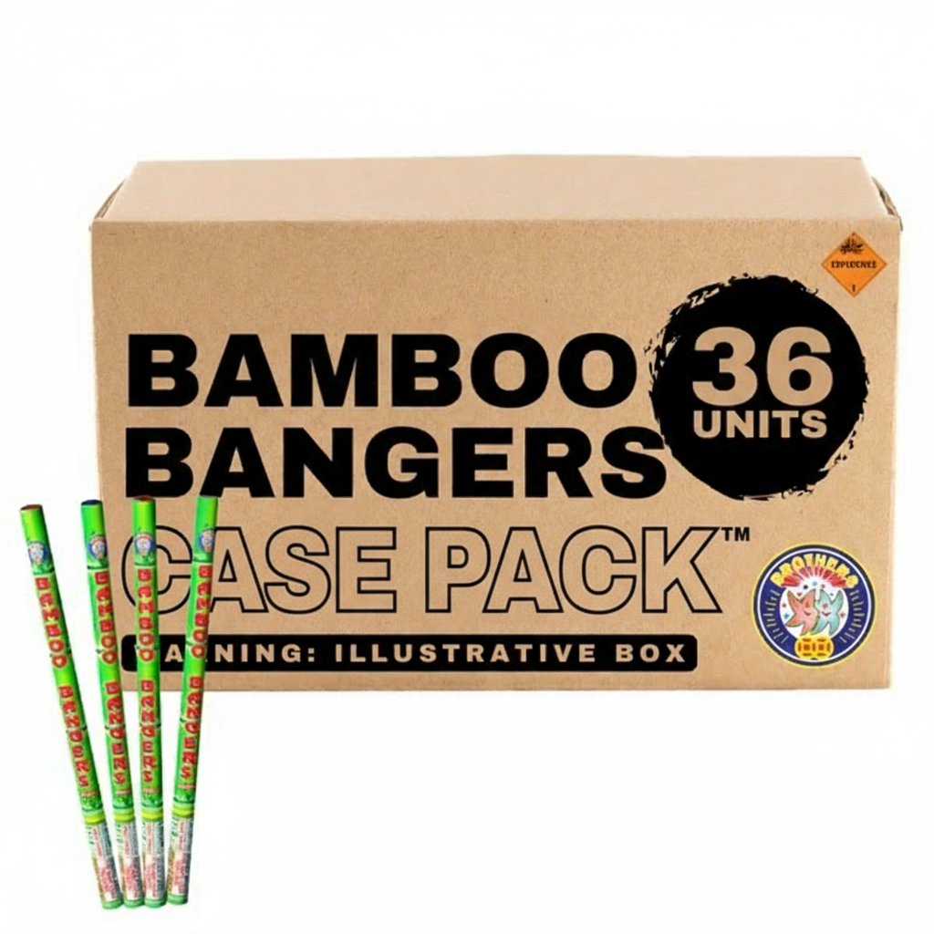 Bamboo Bangers 8-Shot Standard Roman Candle (4-Pack) | Case Pack™ 36/1