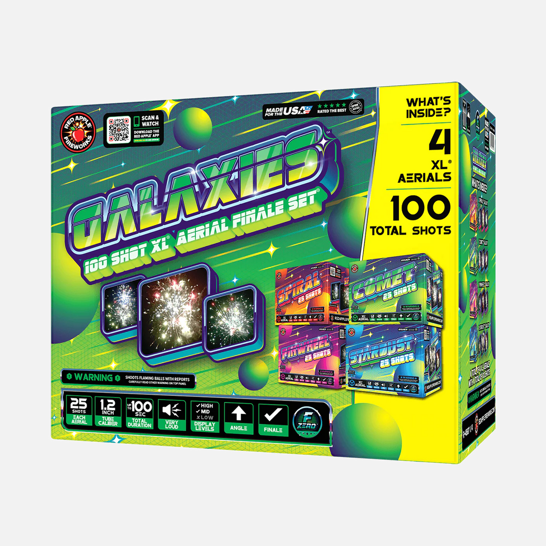 Set de fuegos artificiales aéreos XL® Galaxias™ de 100 disparos®