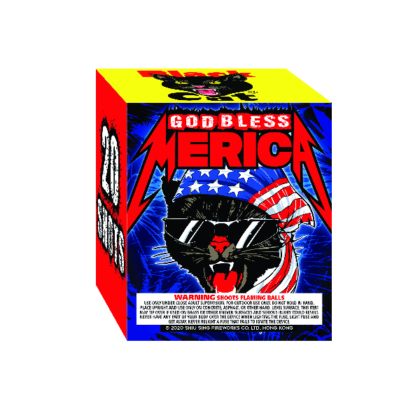 God Bless Merica 20-Shot Standard Aerial Cake