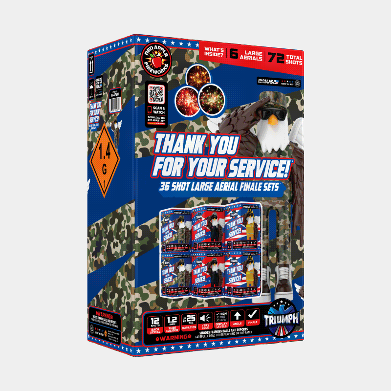 Thank You For Your Service 72-Shot Large Aerial Finale Set