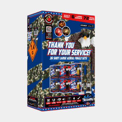 Thank You For Your Service 72-Shot Large Aerial Finale Set