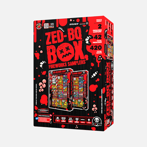 Zed-BQ™ BOX 210 Shot Fireworks Sampler®