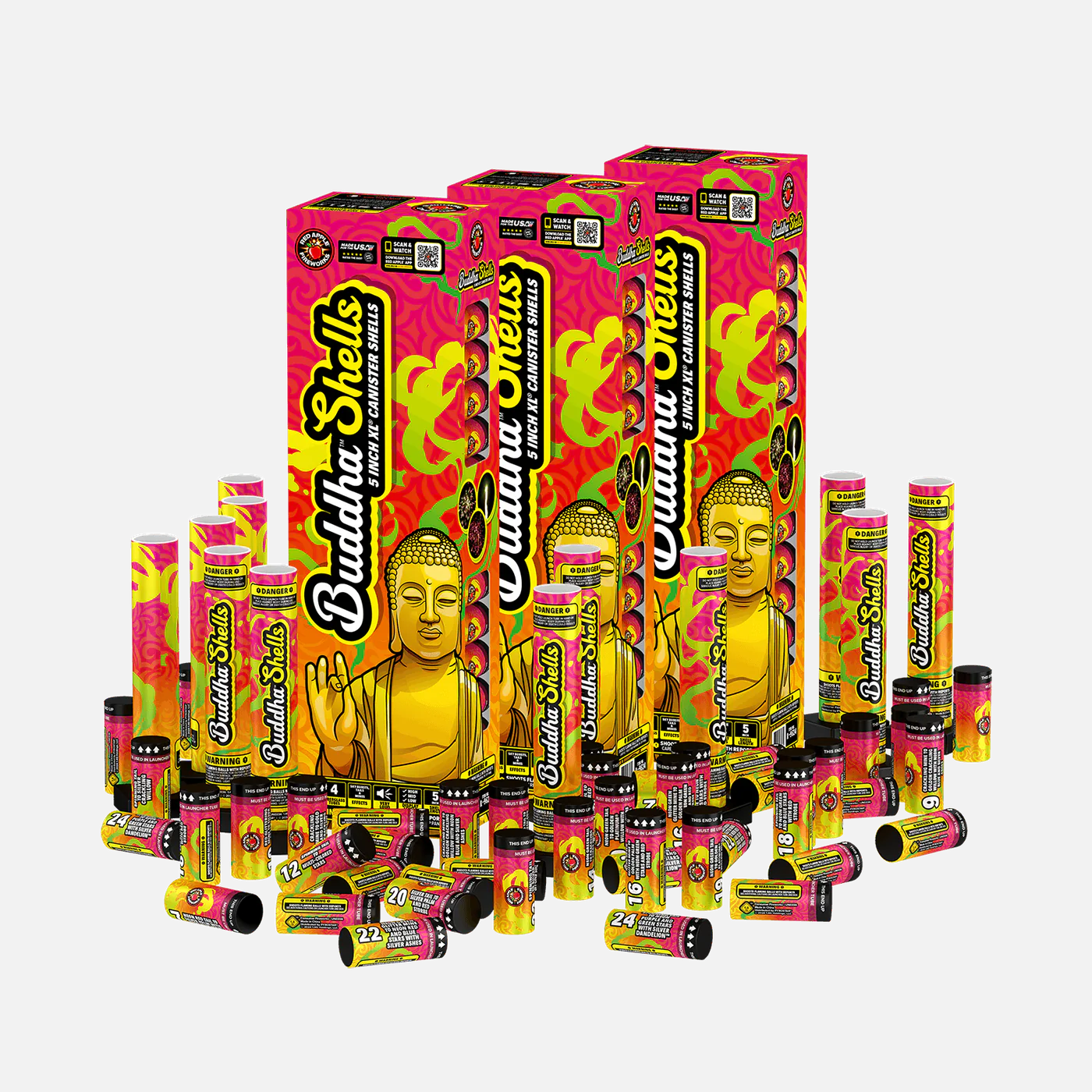 Buddha 24-Shot 5 in. XL Canister Shells