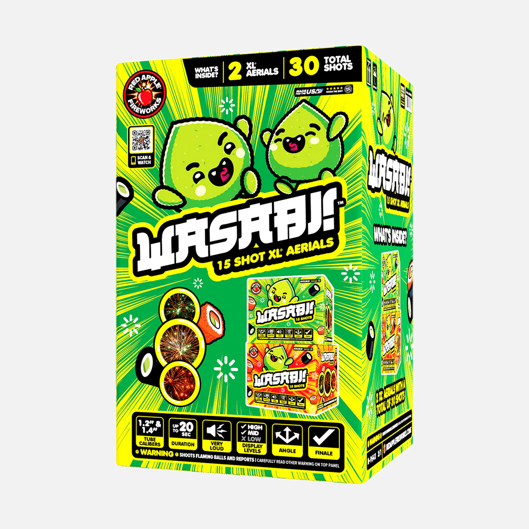 ¡Wasabi!™ 15 disparos XL® Aerials