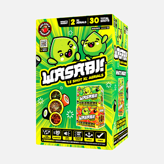 ¡Wasabi!™ 15 disparos XL® Aerials