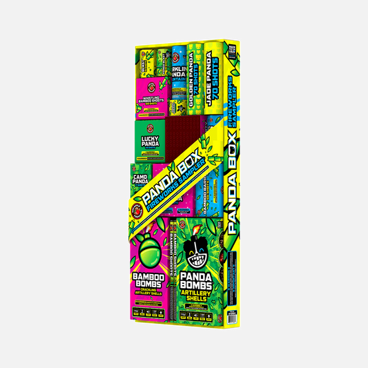 Panda Box® 692 Surtido de fuegos artificiales Shot Fireworks Sampler®