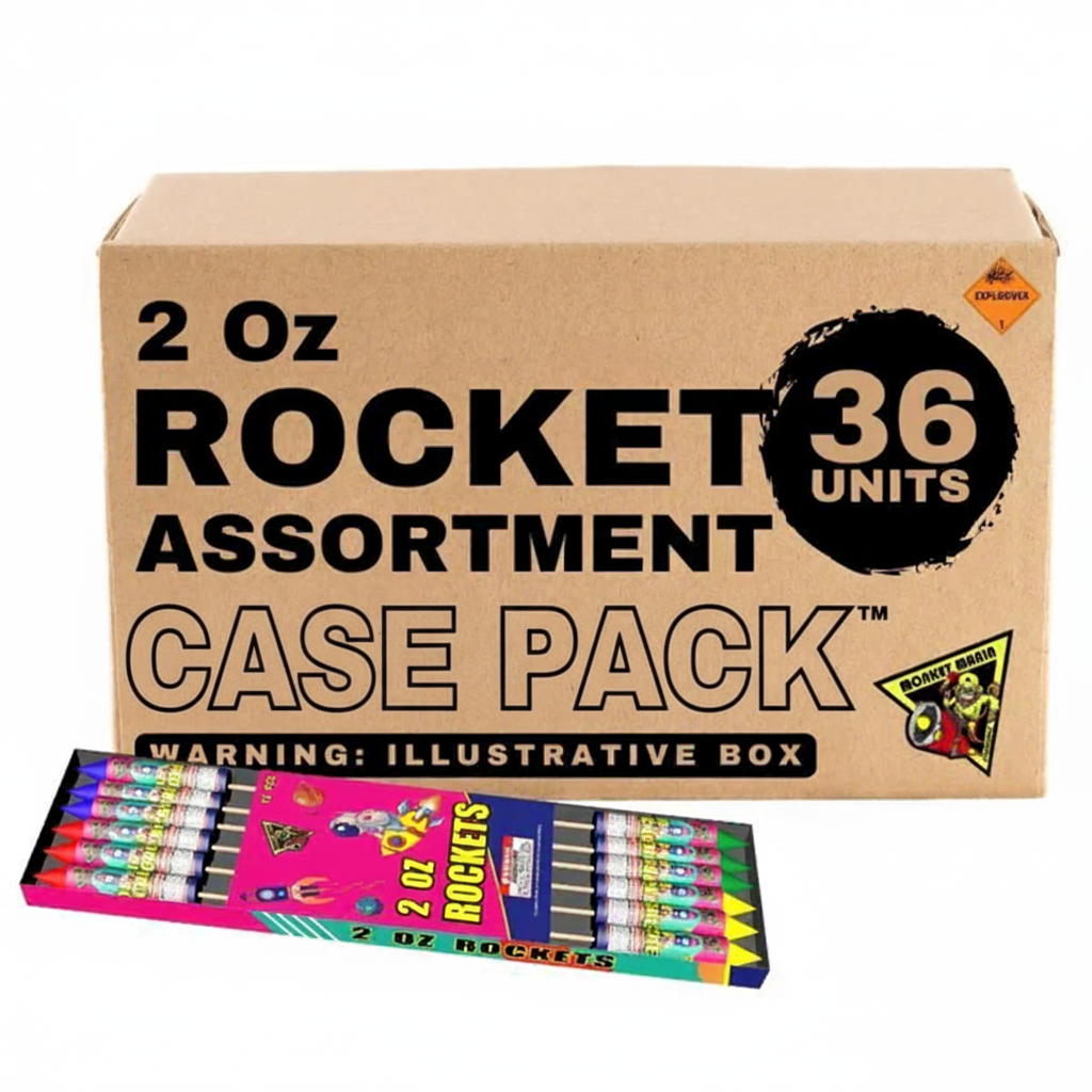 2 oz Rocket Assortment 12-Shot Standard Rocket | Case Pack™ 36/1