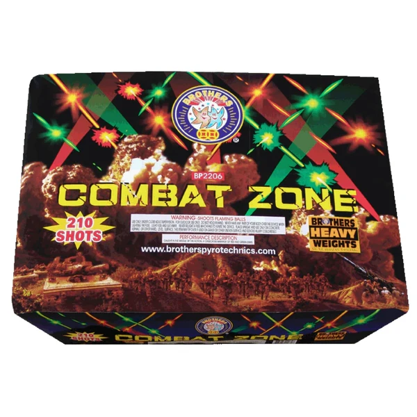 Combat Zone 210-Shot XL Aerial Cake – Elevated Fireworks