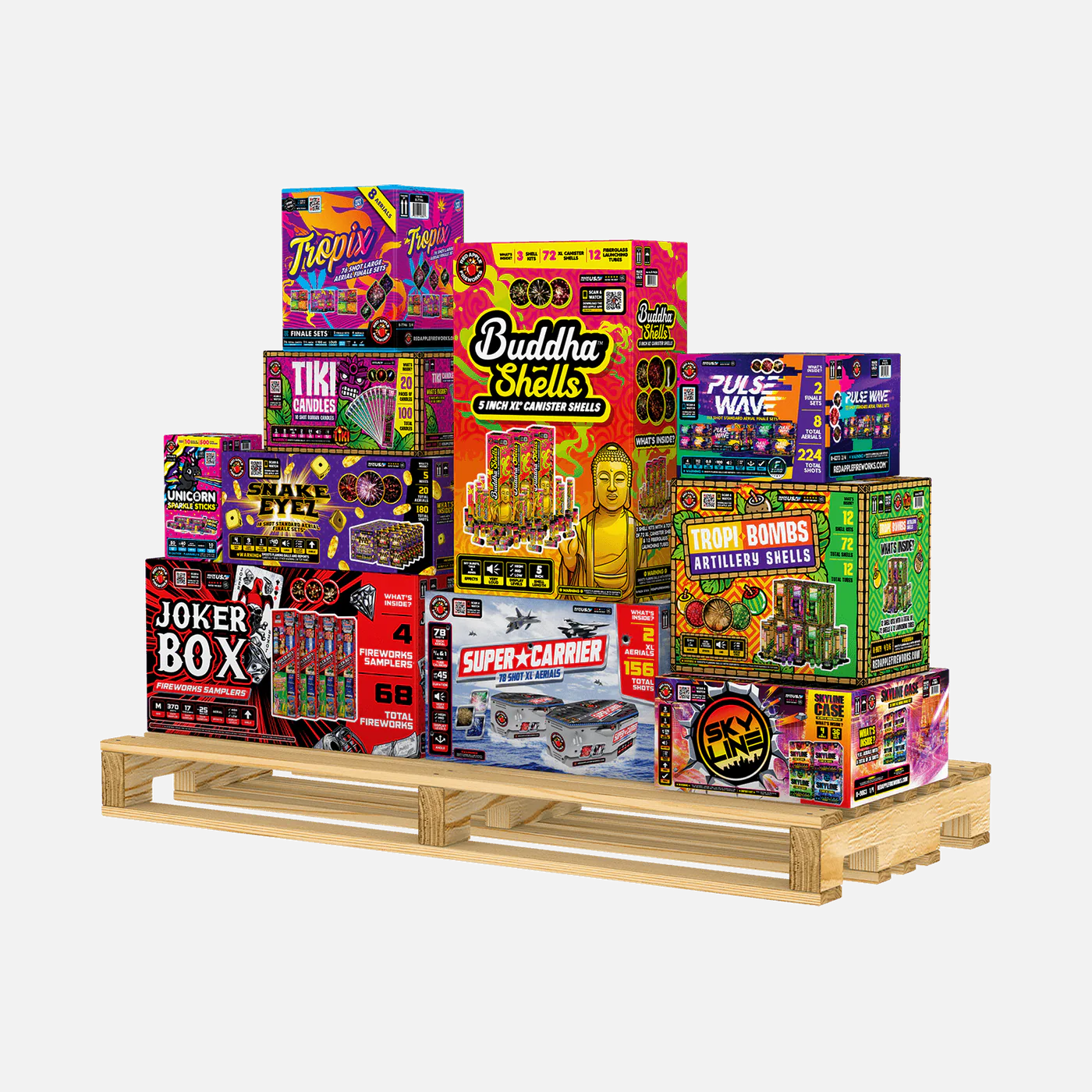 Pyroblast 4枚セット The Pyro Syndicate™ Party Pallet Sampler® – Elevated Fireworks