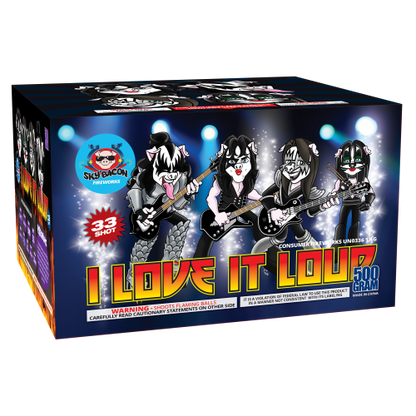 I Love It Loud 33-Shot XL Aerial Cake