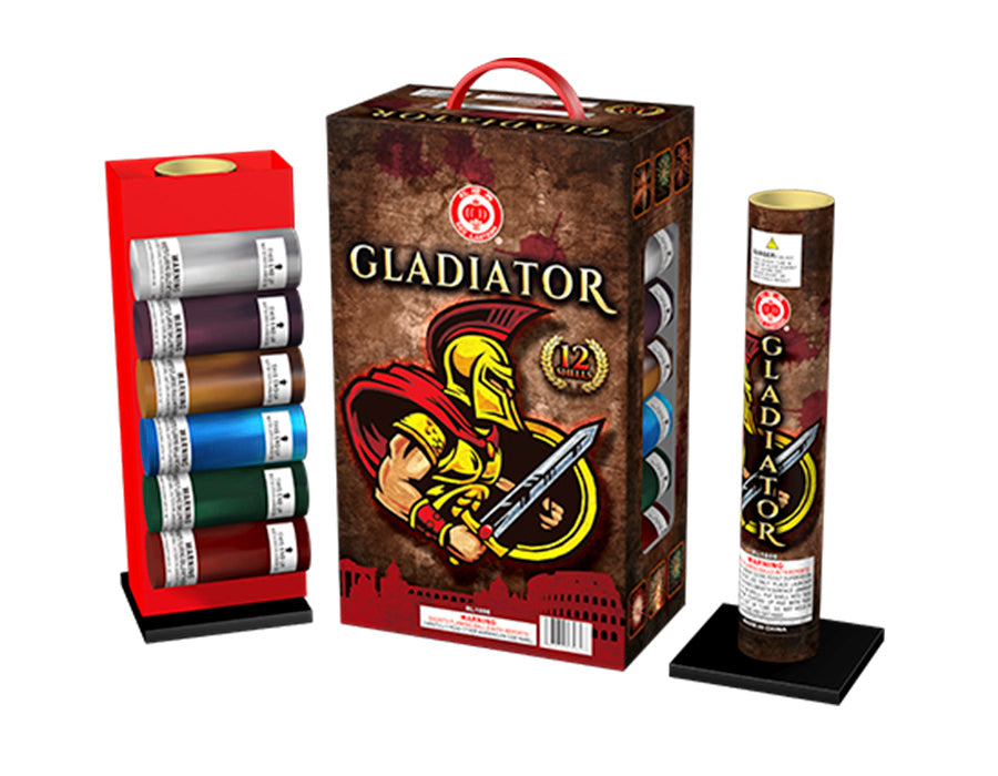 Kit de fuegos artificiales de 12 disparos Gladiador