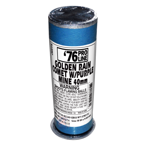 40mm Golden Rain Comet w/ Purple Mine Single Shot Pro-Line