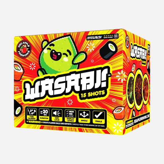 ¡Wasabi!™ 15 disparos XL® Aerials