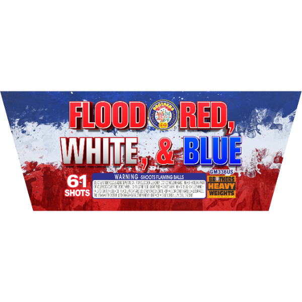 Flood Red, White, & Blue 61-Shot XL Aerial Cake